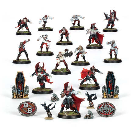Dit is een afbeelding van het miniatuur Vampire Team - Blood Bowl voor het spel Warhammer, te koop bij Tabletop Miniature Wargames spellenwinkel Speldorado in delft