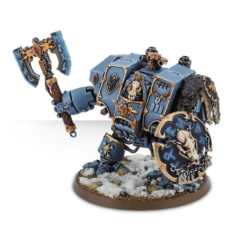 Dit is een afbeelding van het miniatuur Venerable Dreadnought - Space Wolves voor het spel Warhammer, te koop bij Tabletop Miniature Wargames spellenwinkel Speldorado in delft