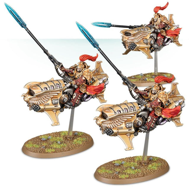 Dit is een afbeelding van het miniatuur Vertus Praetors - Adeptus Custodes voor het spel Warhammer, te koop bij Tabletop Miniature Wargames spellenwinkel Speldorado in delft