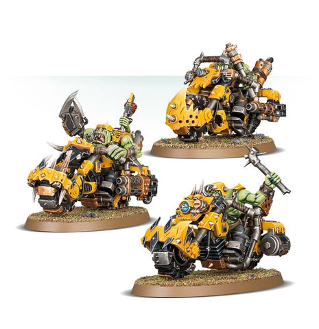 Dit is een afbeelding van het miniatuur Warbikers - Orks voor het spel Warhammer, te koop bij Tabletop Miniature Wargames spellenwinkel Speldorado in delft