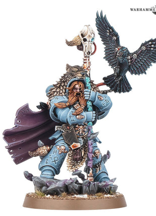 Dit is een afbeelding van het miniatuur njal stormcaller - space wolves voor het spel Warhammer, te koop bij Tabletop Miniature Wargames spellenwinkel Speldorado in delft