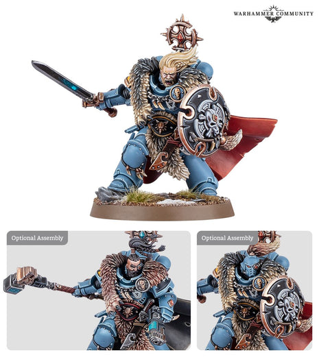 Dit is een afbeelding van het miniatuur wolf guard battle leader - space wolves voor het spel Warhammer, te koop bij Tabletop Miniature Wargames spellenwinkel Speldorado in delft