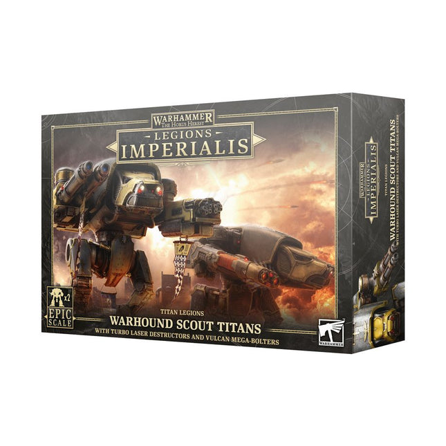 Dit is een foto van het spel :Warhound Scout Titans - Adeptus Astartes te koop bij Speldorado Spellenwinkel Delft