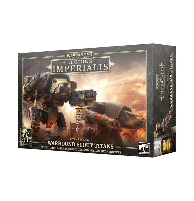 Dit is een foto van het spel :Warhound Scout Titans - Adeptus Astartes te koop bij Speldorado Spellenwinkel Delft