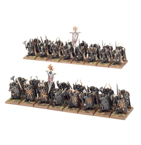 Dit is een afbeelding van het miniatuur Warriors - Warriors of Chaos voor het spel Warhammer, te koop bij Tabletop Miniature Wargames spellenwinkel Speldorado in delft
