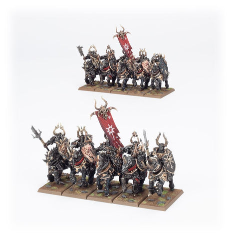 Dit is een afbeelding van het miniatuur Knights - Warriors of Chaos voor het spel Warhammer, te koop bij Tabletop Miniature Wargames spellenwinkel Speldorado in delft