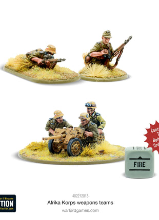 Dit is een foto van het spel Afrika Korps Weapons Teams te koop bij Speldorado Spellenwinkel Delft