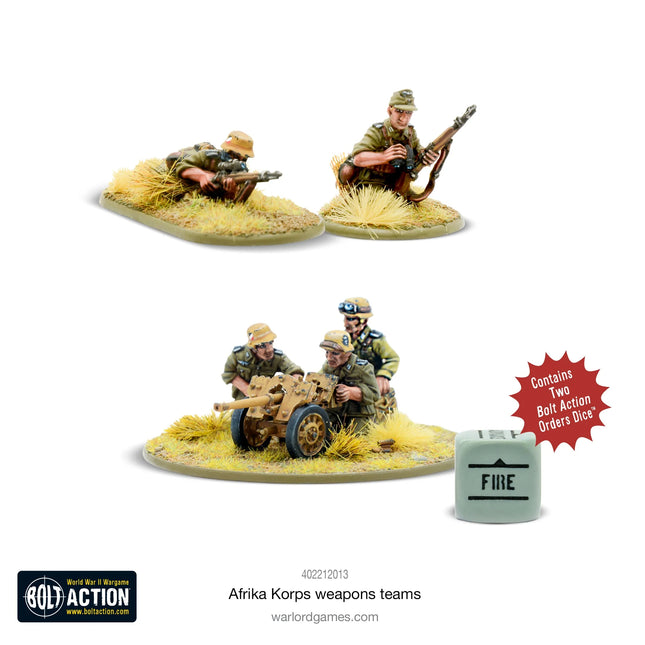 Dit is een foto van het spel Afrika Korps Weapons Teams te koop bij Speldorado Spellenwinkel Delft