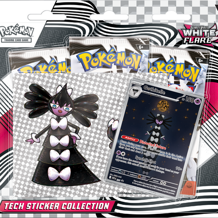 White Flare Tech Sticker Collection - Scarlet & Violet