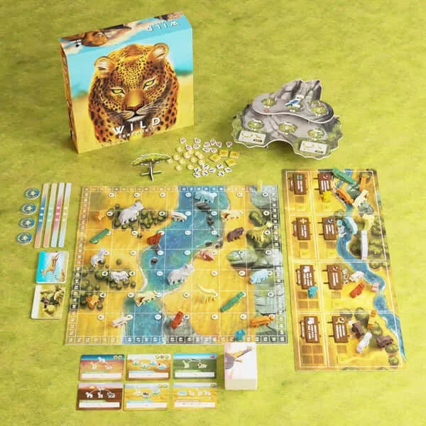 Dit is een foto van het spel Wild Serengeti te koop bij Speldorado Spellenwinkel Delft