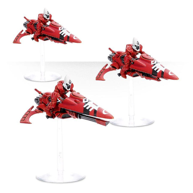 Dit is een afbeelding van het miniatuur Windriders - Aeldari voor het spel Warhammer, te koop bij Tabletop Miniature Wargames spellenwinkel Speldorado in delft