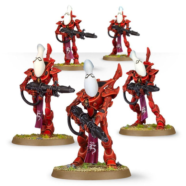 Dit is een afbeelding van het miniatuur Wraithguard - Aeldari voor het spel Warhammer, te koop bij Tabletop Miniature Wargames spellenwinkel Speldorado in delft