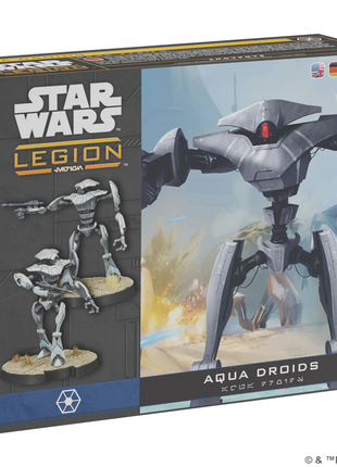 Dit is een foto van het spel Aqua Droid Unit Expansion - Star Wars Legion te koop bij Speldorado Spellenwinkel Delft