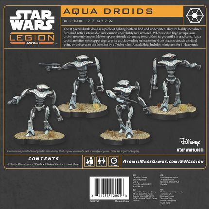 Dit is een foto van het spel Aqua Droid Unit Expansion - Star Wars Legion te koop bij Speldorado Spellenwinkel Delft