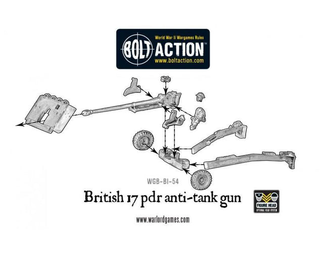 Dit is een foto van het spel British Army 17 Pounder Anti Tank Gun te koop bij Speldorado Spellenwinkel Delft