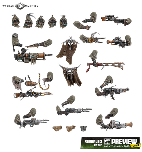 Dit is een afbeelding van het miniatuur ash waste nomads weapons and upgrades - necromunda voor het spel Warhammer, te koop bij Tabletop Miniature Wargames spellenwinkel Speldorado in delft