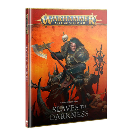 Dit is een afbeelding van het miniatuur battletome: slaves to darkness (eng) voor het spel Warhammer, te koop bij Tabletop Miniature Wargames spellenwinkel Speldorado in delft