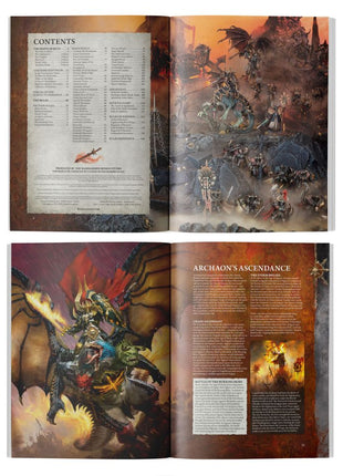 Dit is een afbeelding van het miniatuur battletome: slaves to darkness (eng) voor het spel Warhammer, te koop bij Tabletop Miniature Wargames spellenwinkel Speldorado in delft