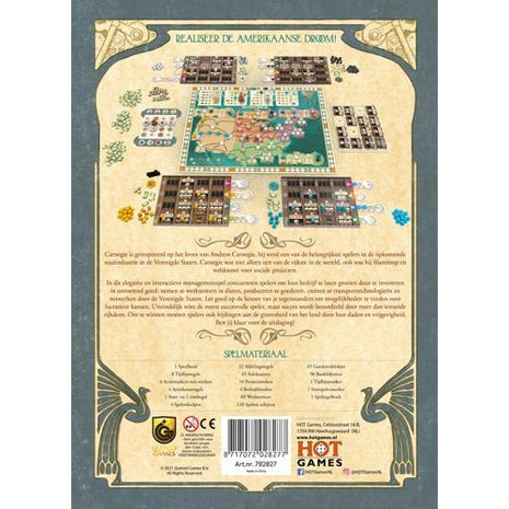 Dit is een foto van het spel Carnegie NL te koop bij Speldorado Spellenwinkel Delft