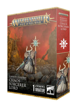 Dit is een afbeelding van het miniatuur chaos sorcerer lord voor het spel Warhammer, te koop bij Tabletop Miniature Wargames spellenwinkel Speldorado in delft