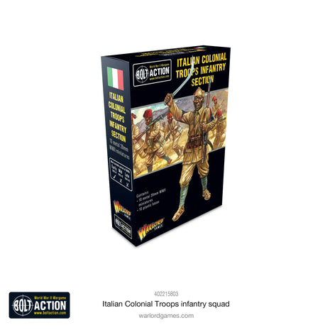 Italian Colonial Troops Infantry Squad voor Bolt Action - italianen infantry schaal 1:58 miniatuur