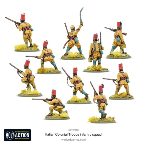 Dit is een foto van het spel Italian Colonial Troops Infantry Squad te koop bij Speldorado Spellenwinkel Delft