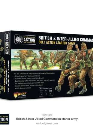 Dit is een foto van het spel British & Inter-Allied Commandos Starter Army te koop bij Speldorado Spellenwinkel Delft