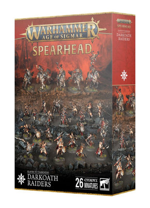 Dit is een afbeelding van het miniatuur spearhead: slave to darkness darkoath raiders voor het spel Warhammer, te koop bij Tabletop Miniature Wargames spellenwinkel Speldorado in delft