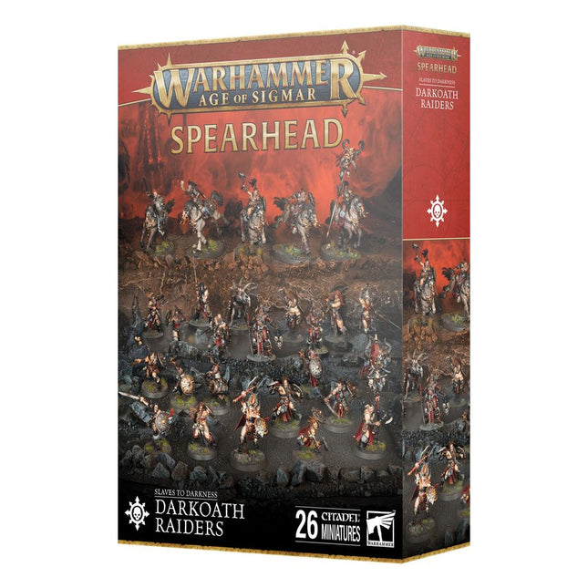 Dit is een foto van het spel spearhead: slave to darkness darkoath raiders te koop bij Speldorado Spellenwinkel Delft