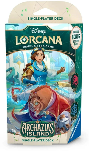Dit is een foto van het spel Disney Lorcana Archazia's Island Starter B EN set 7 Belle & Beast te koop bij Speldorado Spellenwinkel Delft