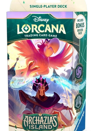 Dit is een foto van het spel Disney Lorcana Archazia's Island Starter A EN set 7 Lago & Jafar te koop bij Speldorado Spellenwinkel Delft