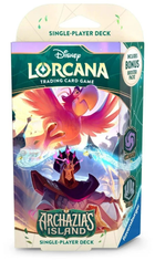 Dit is een foto van het spel Disney Lorcana Archazia's Island Starter A EN set 7 Lago & Jafar te koop bij Speldorado Spellenwinkel Delft