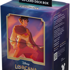 Dit is een foto van het spel Disney Lorcana TCG - Shimmering Skies Deck Box - Alladin te koop bij Speldorado Spellenwinkel Delft