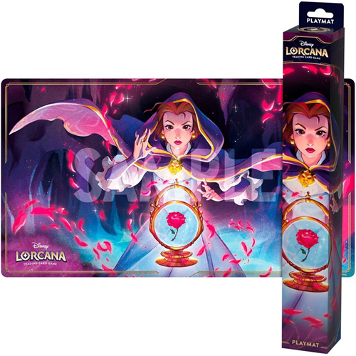 Dit is een foto van het spel Disney Lorcana - Shimmering Skies Playmat: Belle te koop bij Speldorado Spellenwinkel Delft