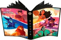 Dit is een foto van het spel Disney Lorcana TCG - Shimmering Skies Portfolio (9-pocket) - Moana, Mickey and Cruella te koop bij Speldorado Spellenwinkel Delft