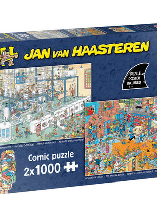 Hop hop overal sop & Een kleurrijk zooitje - Jan van Haasteren (2x 1000 stukjes)