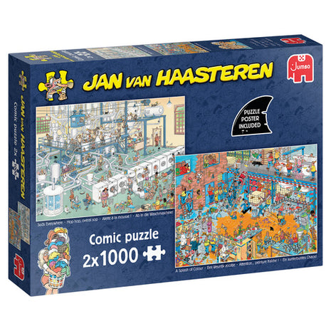 Hop hop overal sop & Een kleurrijk zooitje - Jan van Haasteren (2x 1000 stukjes)