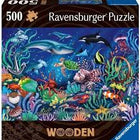 Dit is een foto van het spel Onder de zee 500p - Houten puzzels volwassenen, 500 stukjes te koop bij Speldorado Spellenwinkel Delft