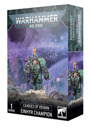 Dit is een afbeelding van het miniatuur Einhyr Champion - Leagues of Votann voor het spel Warhammer, te koop bij Tabletop Miniature Wargames spellenwinkel Speldorado in delft