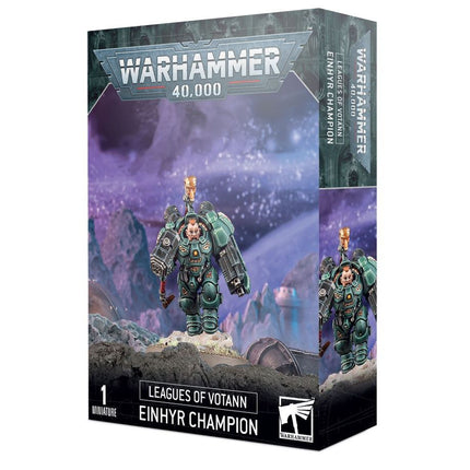 Dit is een afbeelding van het miniatuur Einhyr Champion - Leagues of Votann voor het spel Warhammer, te koop bij Tabletop Miniature Wargames spellenwinkel Speldorado in delft