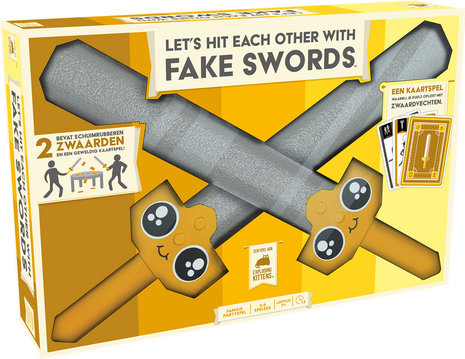 Let's Hit each other with fake swords - NL – party kaartspel – 3 tot 6 spelers