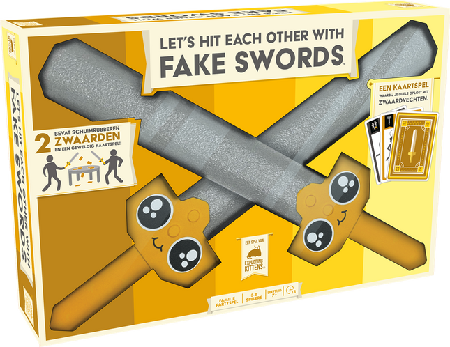 Dit is een foto van het spel Let's Hit each other with fake swords - NL te koop bij Speldorado Spellenwinkel Delft