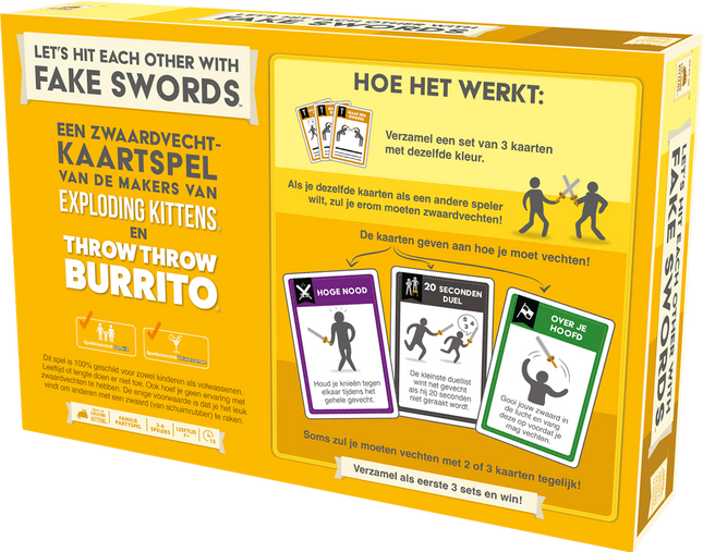 Dit is een foto van het spel Let's Hit each other with fake swords - NL te koop bij Speldorado Spellenwinkel Delft