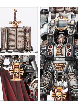 Dit is een afbeelding van het miniatuur grand master in nemesis dreadknight - grey knights voor het spel Warhammer, te koop bij Tabletop Miniature Wargames spellenwinkel Speldorado in delft