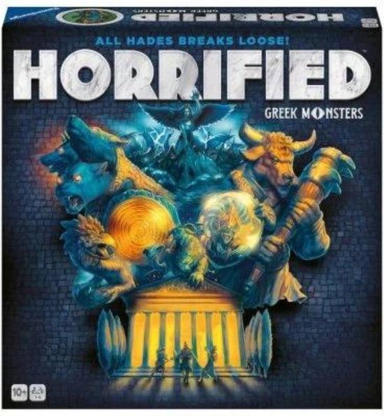 Dit is een foto van het spel Horrified - Greek Monsters te koop bij Speldorado Spellenwinkel Delft