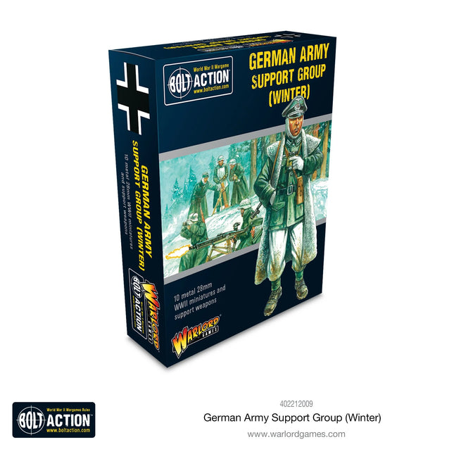 Dit is een foto van het spel German Heer (Winter) Support Group (HQ, Mortar & MMG) te koop bij Speldorado Spellenwinkel Delft