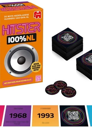 Dit is een foto van het spel Hitster 100% NL te koop bij Speldorado Spellenwinkel Delft