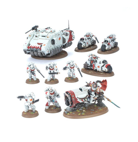 Dit is een afbeelding van het miniatuur Combat Patrol: White Scars voor het spel Warhammer, te koop bij Tabletop Miniature Wargames spellenwinkel Speldorado in delft
