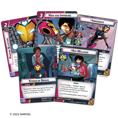 Dit is een foto van het spel Ironheart - Hero Pack - Marvel Champions - LCG te koop bij Speldorado Spellenwinkel Delft