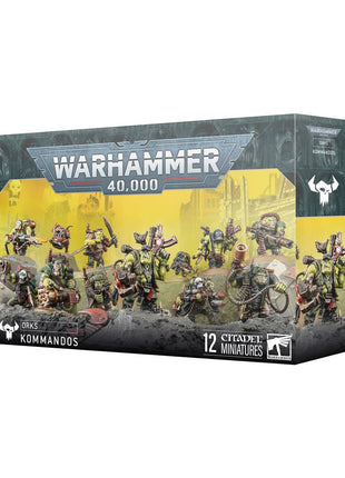 Dit is een afbeelding van het miniatuur Kommandos - orks voor het spel Warhammer, te koop bij Tabletop Miniature Wargames spellenwinkel Speldorado in delft